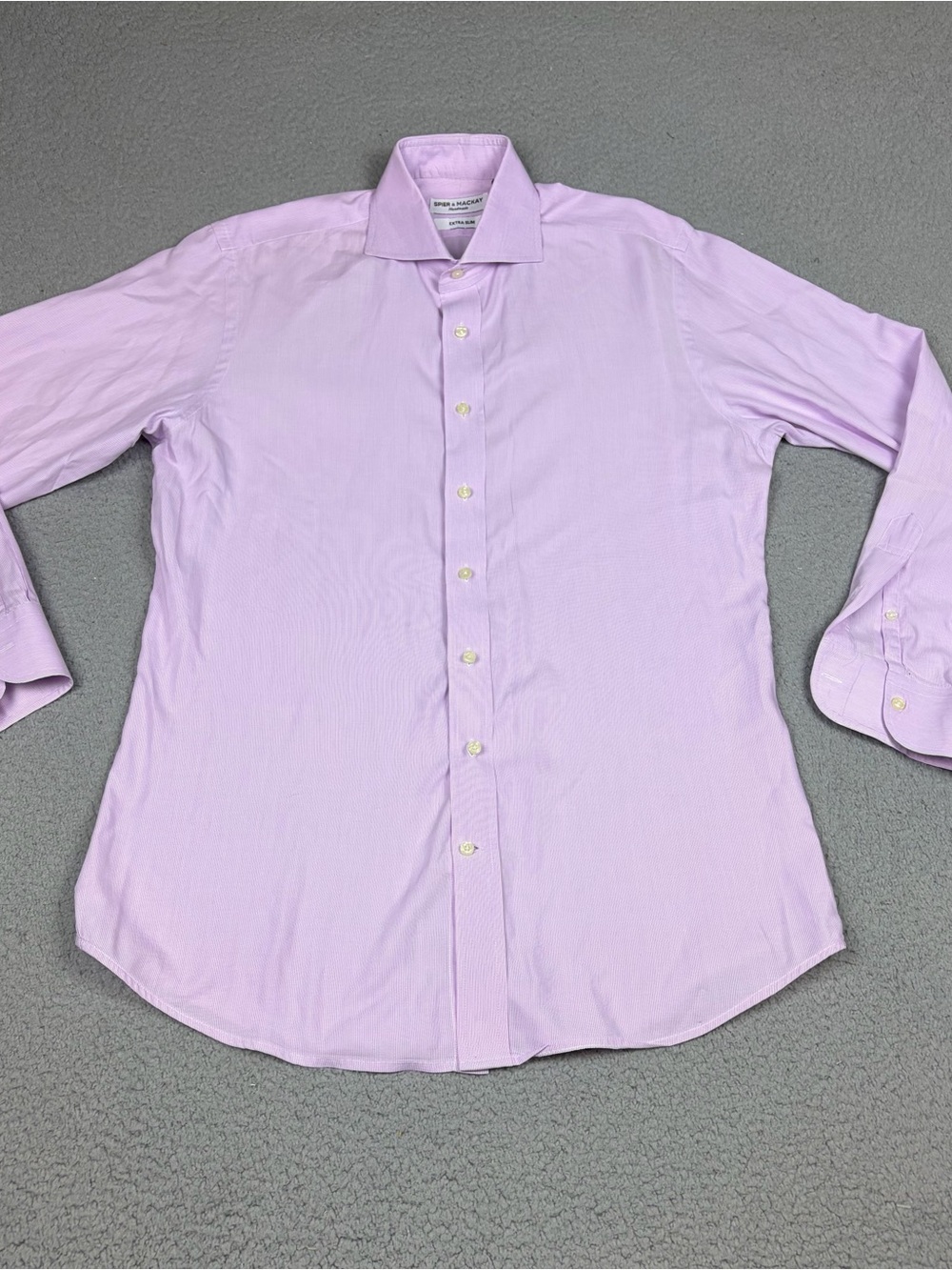 Spier & Mackay Dress Shirt Men’s 16 / 34 Extra Slim Pink with Spread Collar